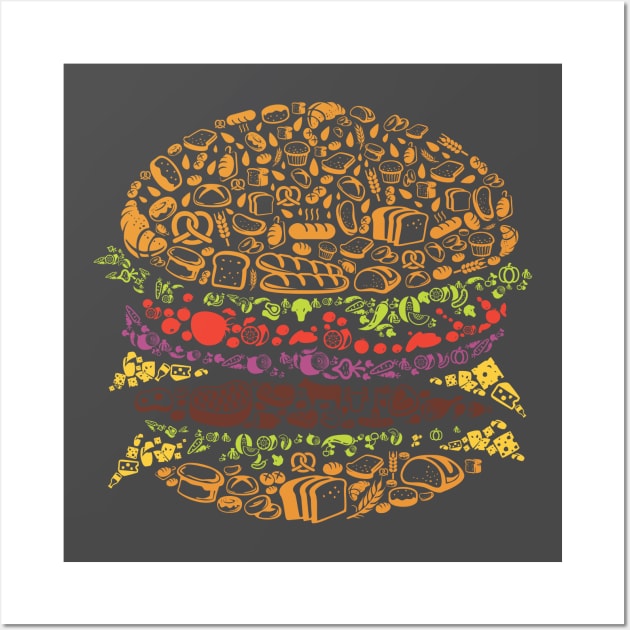 Cheeseburger Love Wall Art by hbwdesigns